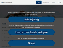 Tablet Screenshot of laegernebanepladsen.dk